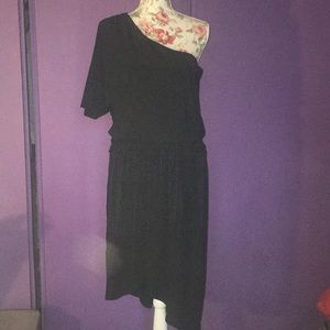 Black one shoulder dress